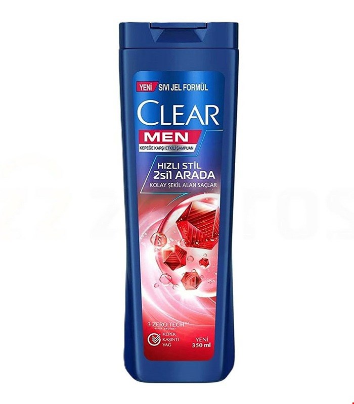 شامپو کلیر ضدشوره و تقویت کننده مدل HIZLI STIL 2 IN 1  حجم 350 میلی