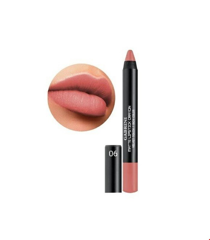  رژلب مدادی گابرینی شماره 06 GABRINI matte lipstick crayon