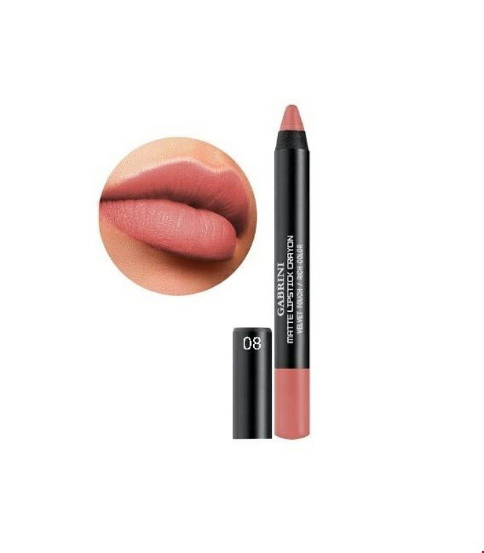  رژلب مدادی گابرینی شماره 08 GABRINI matte lipstick crayon