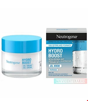 ژل کرم آبرسان نوتروژینا هیدروبوست پوست خشک اصل فرانسه به سفارش ترکیه حجم 50 میل NEUTROGENA GEL KREM