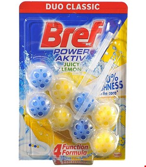 بوگیر برف لیمویی خوشبو ‌کننده توالت فرنگی توپی 8 عددی 2 دسته 4 عددی اصل Bref lemon 