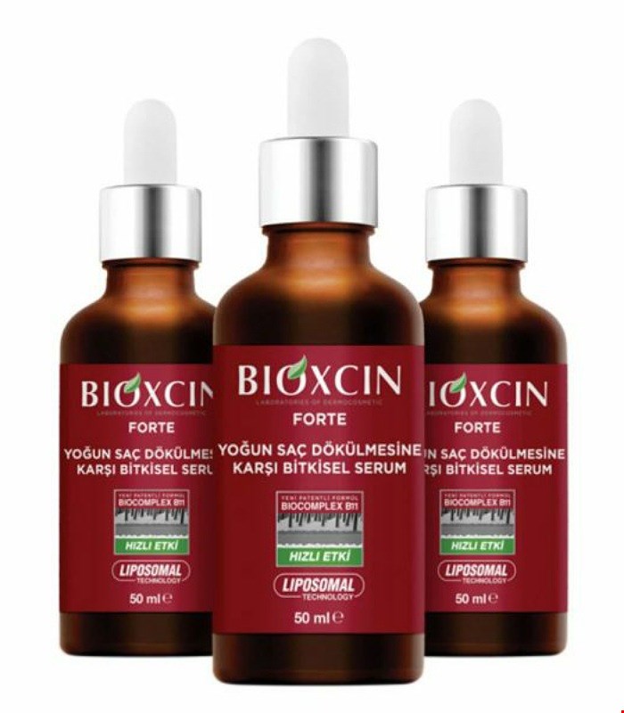 سرم مو ضدریزش مو قوی بیوکسین پک 3 عددی اصل ترکیه حجم 3 × 50 میلی لیتر BIOXCIN 