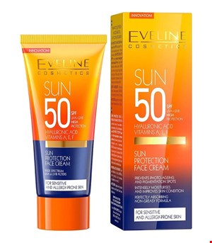 ضدآفتاب مخصوص پوست خشک و حساس اولاین  spf 50 Eveline Sun Protection حجم 50 میل